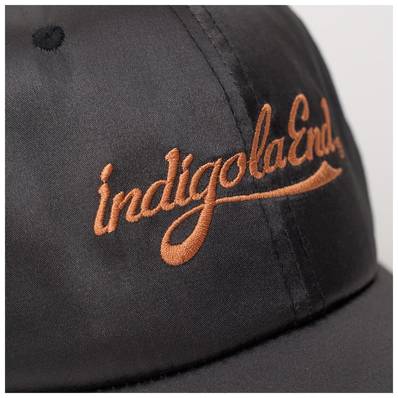 indigo la End】 サテン夏ロゴキャップ(15tn anniv. summer logo indigo la End】 サテン夏ロゴキャップ(15tn anniv. summer logo