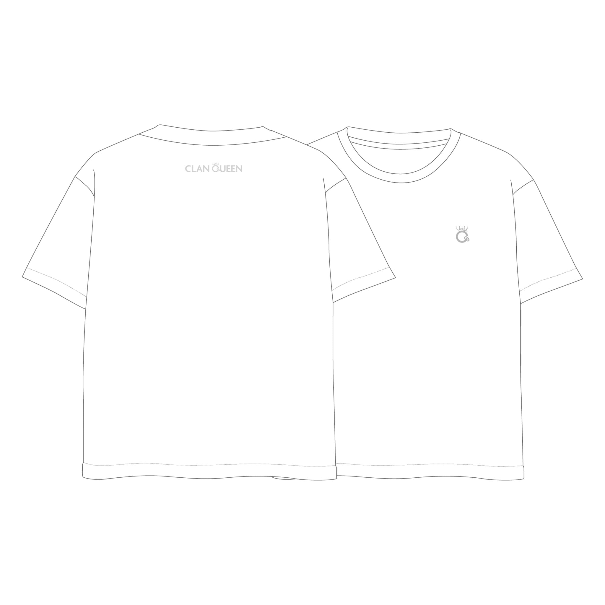 CLAN QUEEN LOGO T-SHIRT (WHITEÃSILVER) / Official Goods Shop CLAN QUEEN LOGO T-SHIRT (WHITEÃSILVER) / Official Goods Shop
