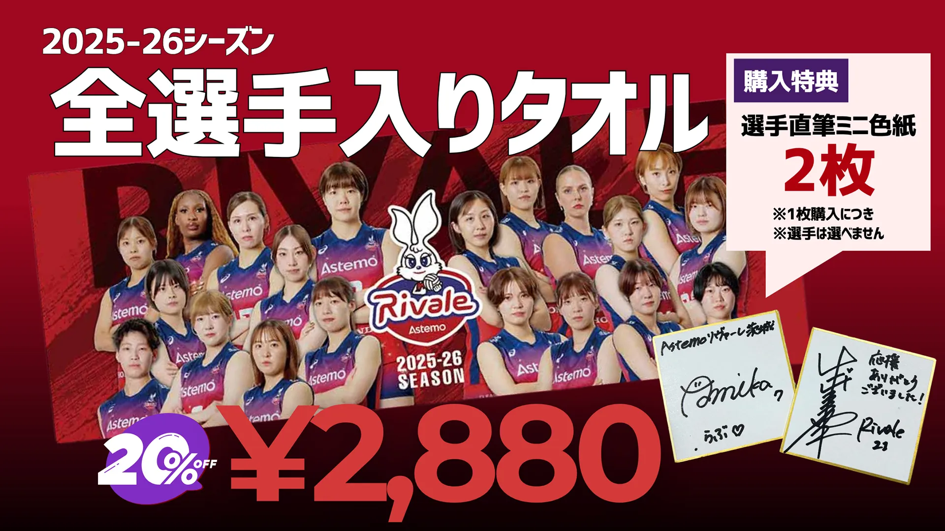 日立リヴァーレ 試合会場限定販売 2019-20 全選手サイン入りトート 日立リヴァーレ 試合会場限定販売 2019-20 全選手サイン入りトート